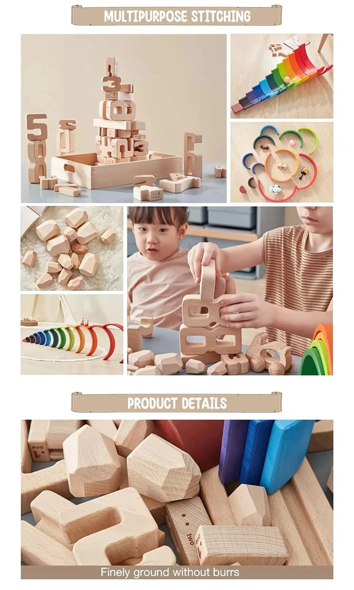 Wooden Educational Number Blocks high quality